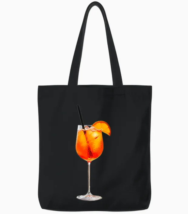 Spritz Logo Cocktail Official Club Mitglied Party Saufen Fan Tote Bags in Black