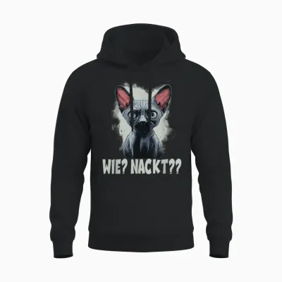 Wie Nackt Nacktkatze Unisex Hoodie - Black