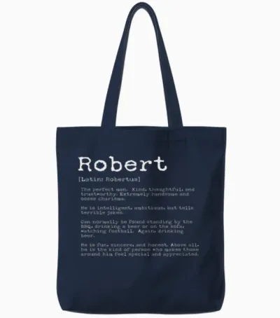 Funny Robert Names Definition Funny Robert Tote Bags - Navy
