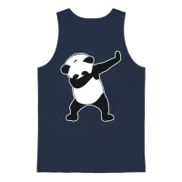 Dab Life Panda Dance Funny Unisex Tank Top - Navy – 1