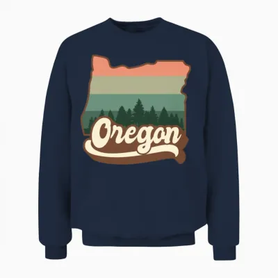 Oregon Retro Unisex Sweatshirt - Navy