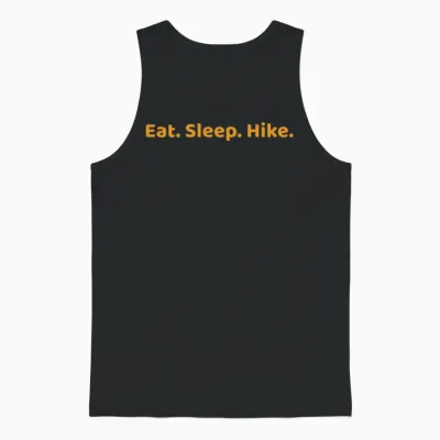Eat Sleep Hike Unisex Tank Top - Black