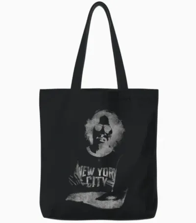 Offizielles John Lennon Nyc Rock Musik Band 60s Tote Bags - Black