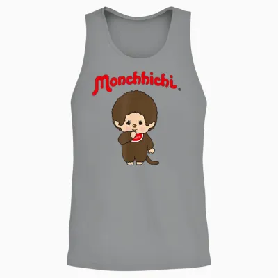 Monchhichi Cute Stance Thumbs Up Fluffy Little Guy Unisex Tank Top - Sport Grey