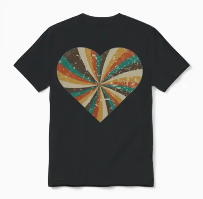 Colorful Creative Retro Group Unisex T-Shirt - Black