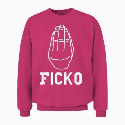 Lustige Italienische Handgeste Figgo Grafik Ficko Unisex Sweatshirt - Heliconia