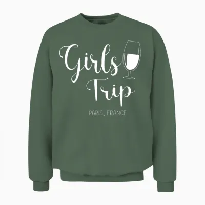 Girls Trip Funny Unisex Sweatshirt - Military Green