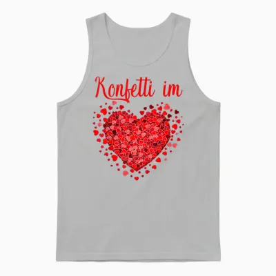 Confetti in Heart Fancy Dress Carnival Confetti Costume Outfit Unisex Tank Top - Ash
