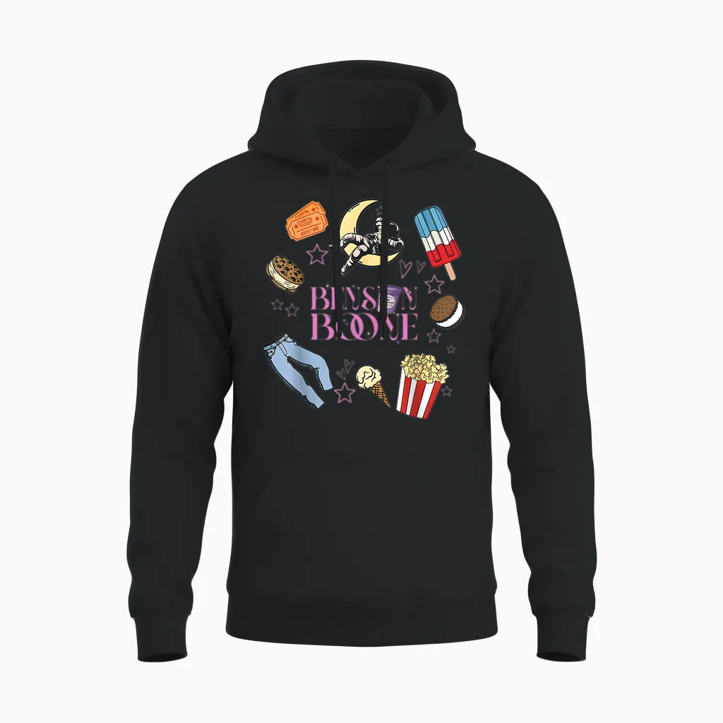 Ben Son Boone Name Tee Fan Music Retro Aesthetic Ice Cream Unisex Hoodie in Black