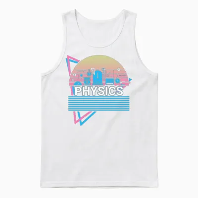 Physics Retro Science Unisex Tank Top - White