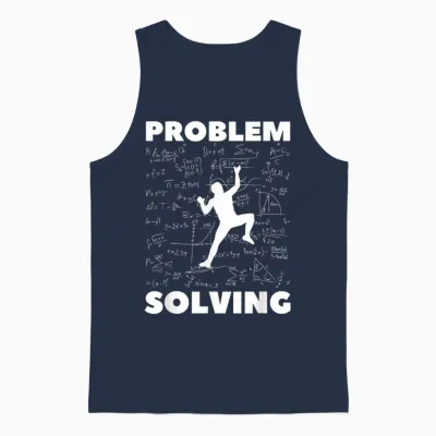 Problem Solving Climber Gift - Climbing, Bouldering Pun Unisex Tank Top - Navy