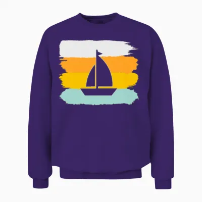 Sailing Retro Unisex Sweatshirt - Purple