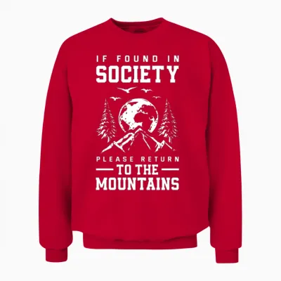 Funny Hiking Hiker Gift Unisex Sweatshirt - Red