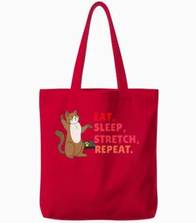 Funny Animal T-Shirt Design, Fitness and Wellness Tote Bags - Red