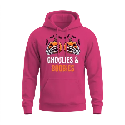 Halloween Boob Ghoulies & Boobies Unisex Hoodie - Heliconia