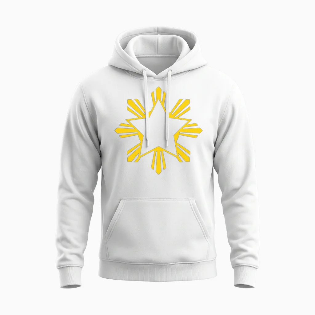 Sun Star Filipino, Pinoy Pride Unisex Hoodie in White