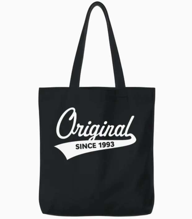 Original Since 1993 (year of Birth, Birthday / W) Tote Bags in Black