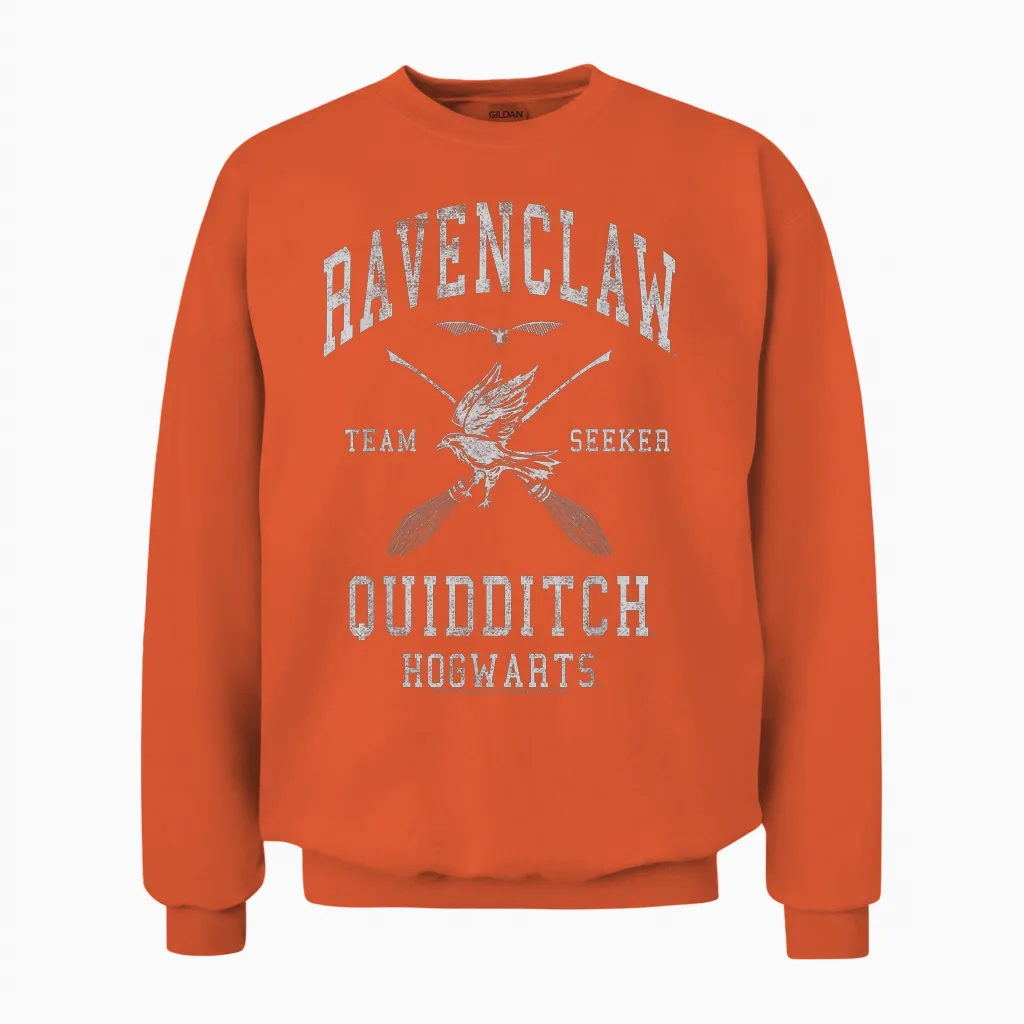Harry Potter Ravenclaw Team Seeker Hogwarts Quidditch,short Sleeve Unisex Sweatshirt in Orange
