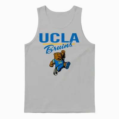 Kids Ucla Bruins Kid's Joe Bruin Mascot Gray Officially Licensed Unisex Tank Top - Ash