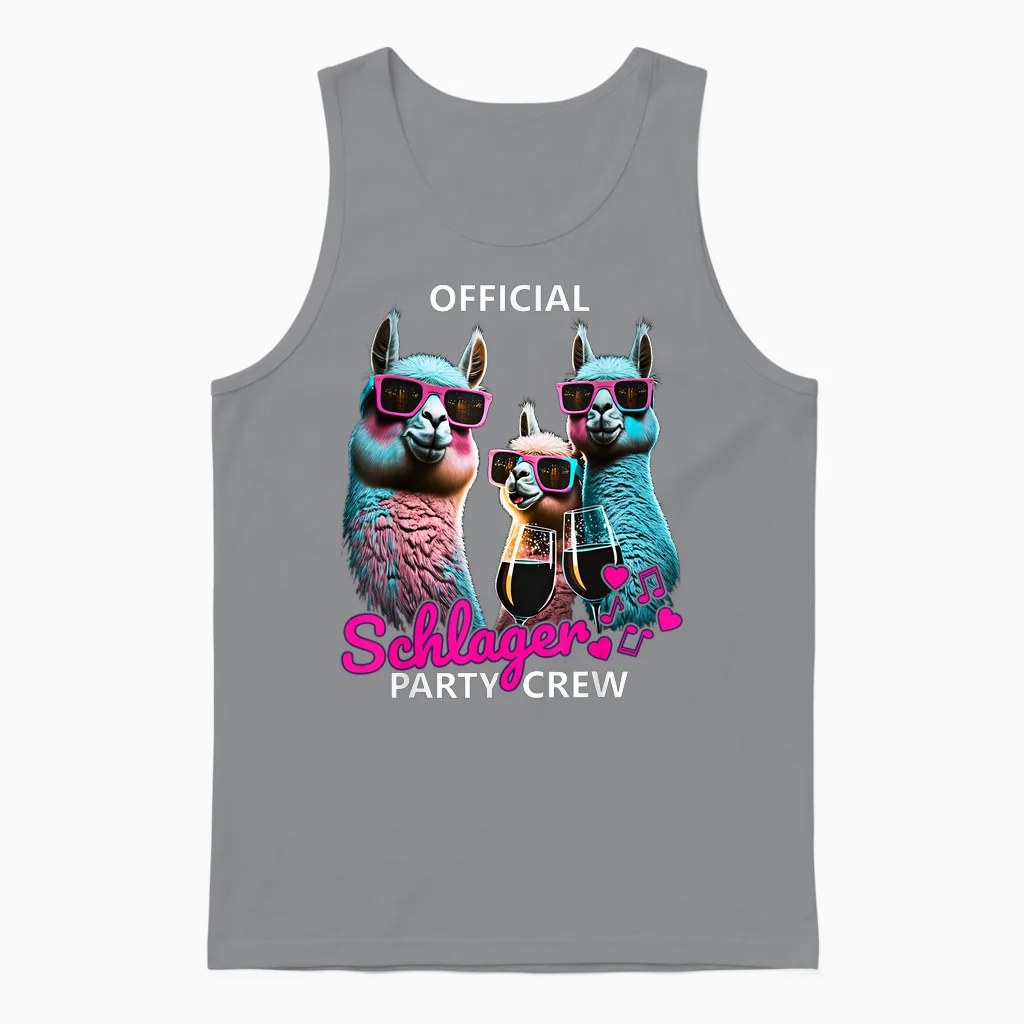 Party Hase Outfits Für Party Und Kneipentour Official Schlager Party Crew Unisex Tank Top in Sport Grey