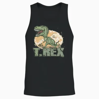 T Rex Tyrannosaurus Rex Unisex Tank Top - Black