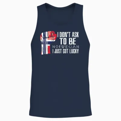 Norwegian Pride Norway Flag Grown Norwegian Roots Unisex Tank Top - Navy