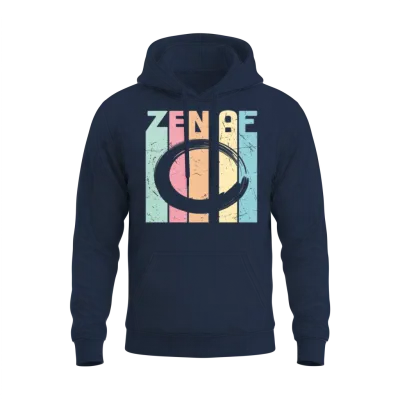 Zen Af Retro Unisex Hoodie - Navy