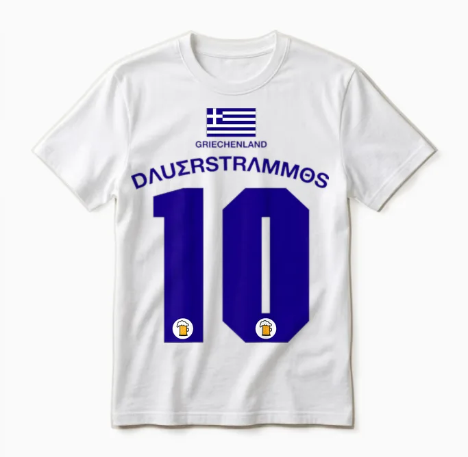 Griechenland Party Trikot Malle Party-Urlaub Unisex T-Shirt in White