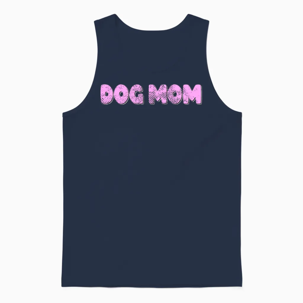 Dog Mom Unisex Tank Top in Navy