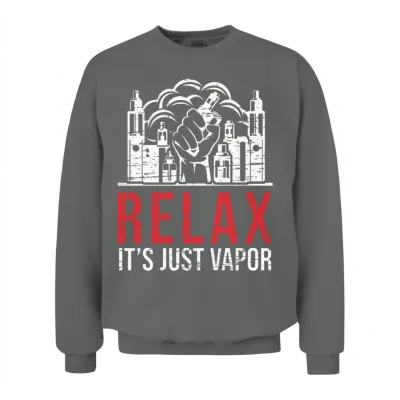 It's Just Vapor Vape Smoker E Cigarette Vaping Unisex Sweatshirt - Graphite Heather