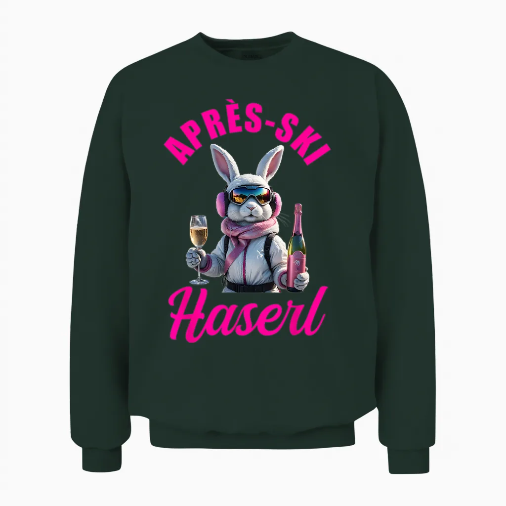 Apres Ski Haserl | Skiing Après Ski Party Ski Bunny Outfit Unisex Sweatshirt in Forest