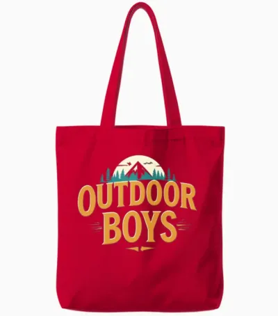 Outdoor Boys Tote Bags - Red