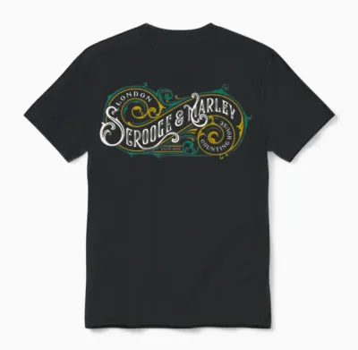 Scrooge and Marley Counting House Christmas Carol Vintage Unisex T-Shirt - Black
