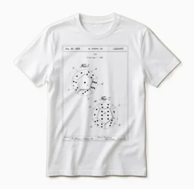D12 Dice Patent (dark Ink) Unisex T-Shirt - White
