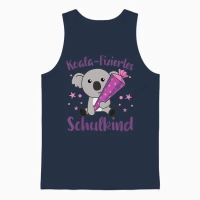 Koala Schule Einschulung Koala Fiziertes Schulkind Unisex Tank Top - Navy