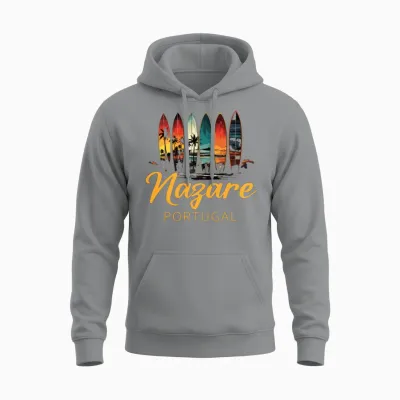 Nazare, Portugal Unisex Hoodie - Sport Grey
