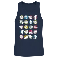 Tom and Jerry Iconic Expressions with Logo Unisex Tank Top - Navy – 2