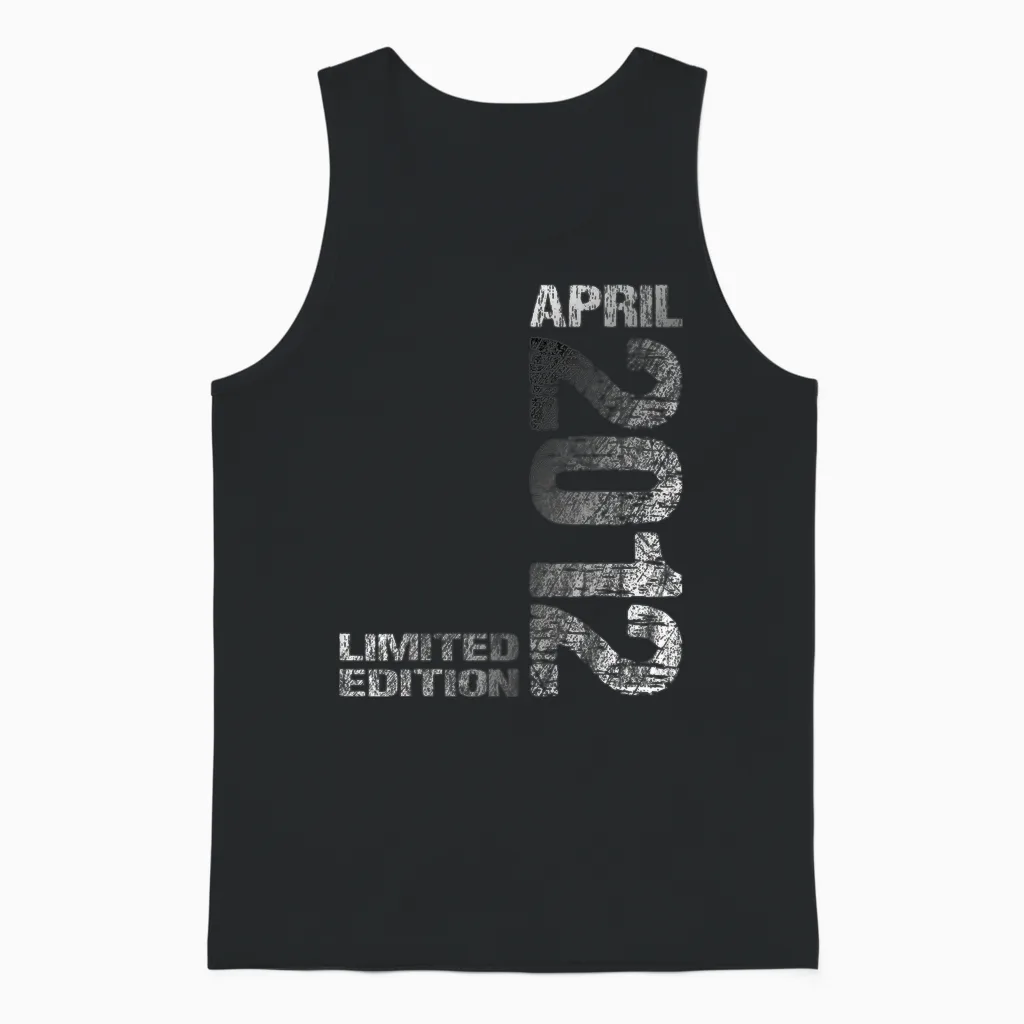 April 2012 Junge Mädchen 14. Geburtstag Limited Edition 14 Unisex Tank Top in Black
