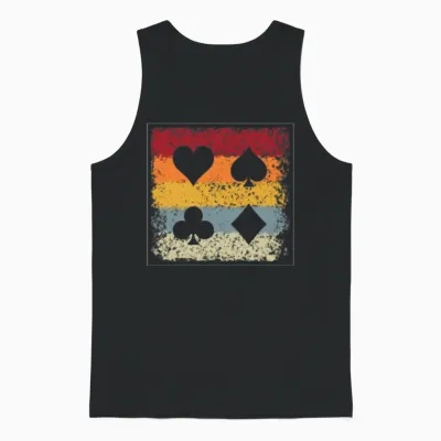 Poker Retro Unisex Tank Top - Black