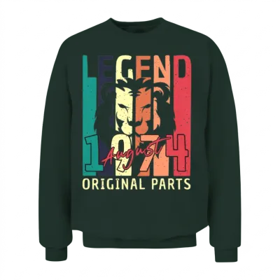 1974 August Retro Unisex Sweatshirt - Forest