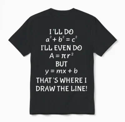 Funny Math Teacher Joke Men Women Fun Best Math Qu Unisex T-Shirt - Black