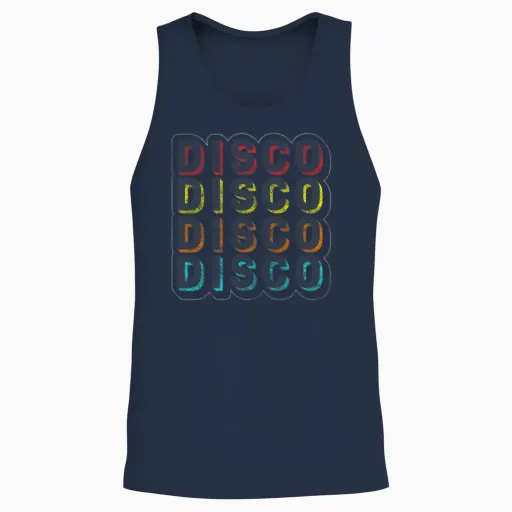 Retro Cool Player Unisex Tank Top - Navy