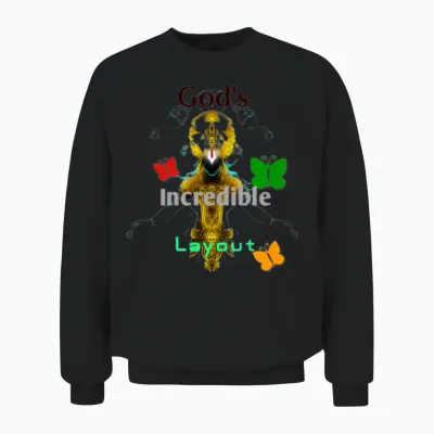 Incredibly Detailed and Amazing Layout of God Unisex Sweatshirt - Black