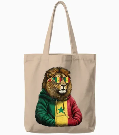 Senegal Flag Senegalese Pride Tote Bags - Natural