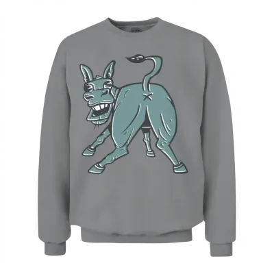 Donkey Butt Ass Po Stubborn Horse Unisex Sweatshirt - Sport Grey