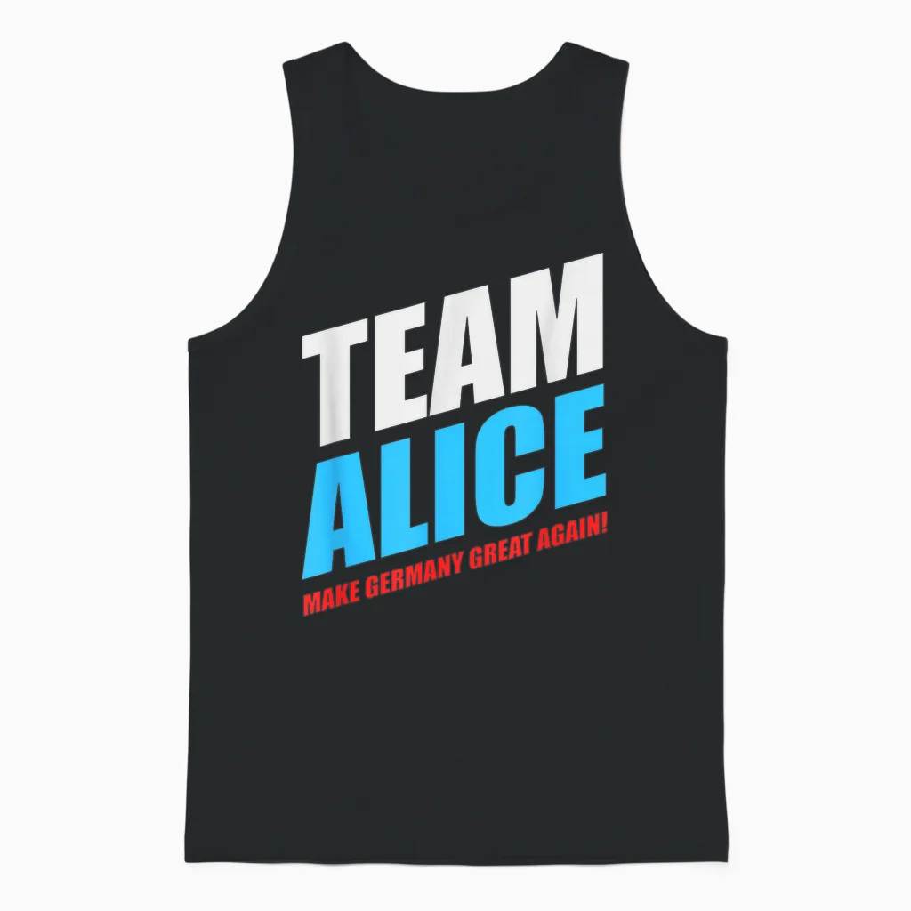 Make Germany Great Again β Team Alice Weidel Unisex Tank Top in Black