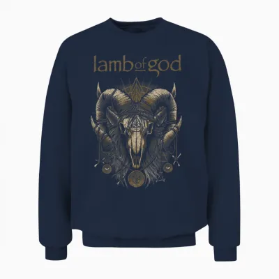 Lamb of God – Ram Skull Brown Unisex Sweatshirt - Navy