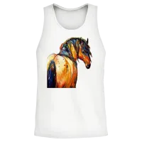Cool Horse Vintage Lovers Unisex Tank Top - White – 2