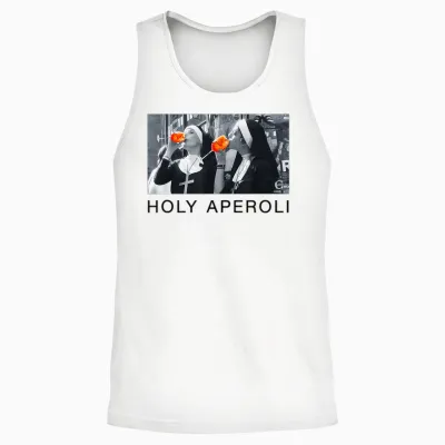 Holy Aperoli X Nonnen Christi Spritz. Aperollin Fun Aperoly T-Shirt, White Unisex Tank Top - White