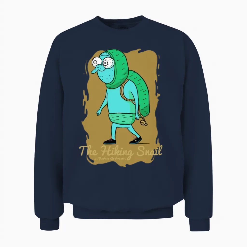 The Hiking Snail - & Outdoors Unisex Sweatshirt in Navy